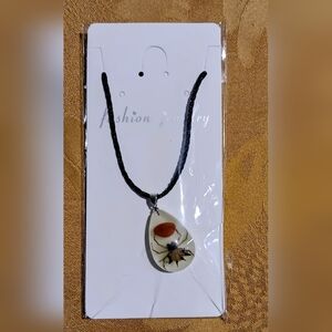 1× Natural Insect Pendants Custom Necklace Vintage Rope Necklace